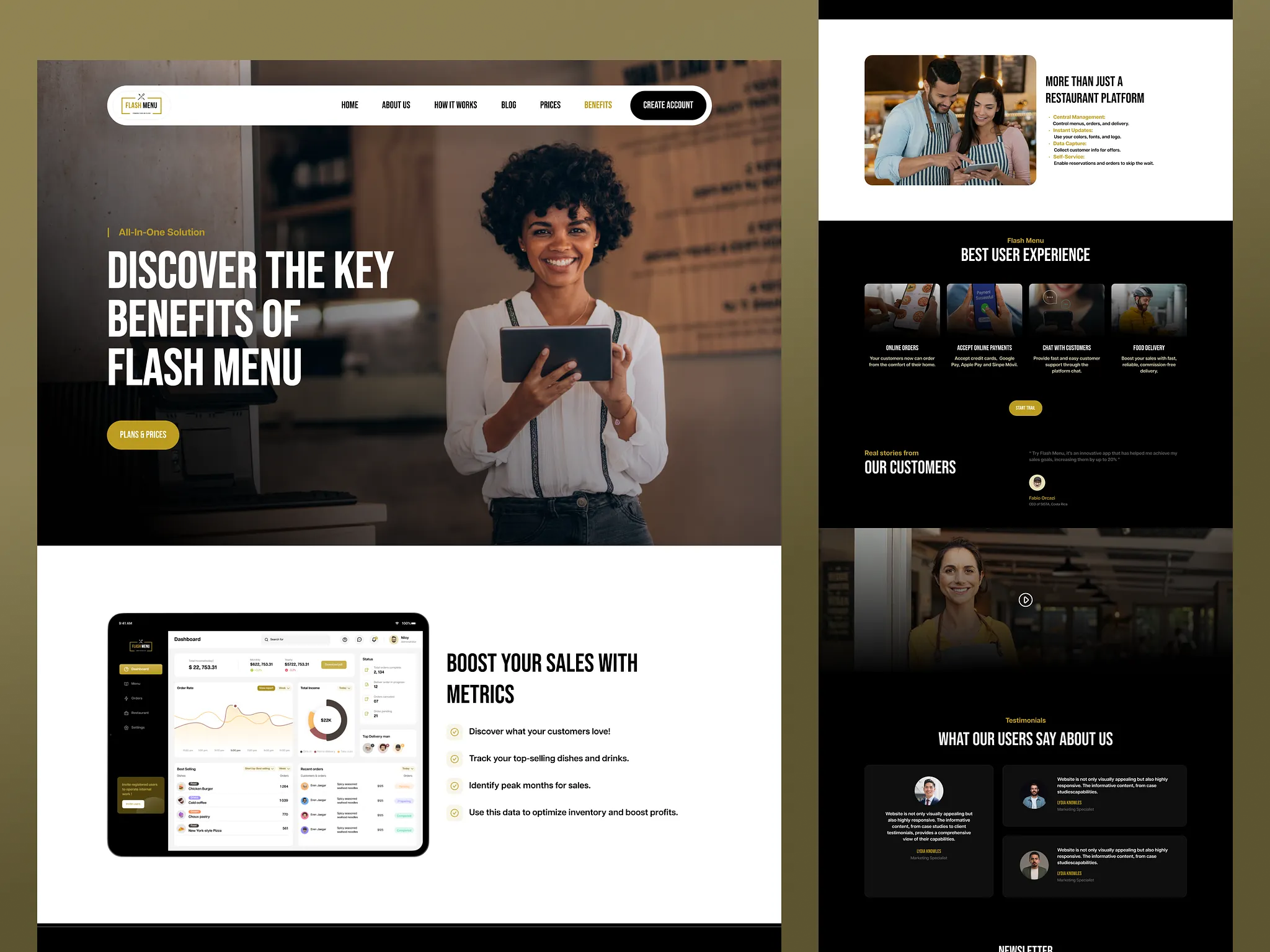 Final screens — mobile and web
